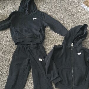 Nike Kids Black Sweatpants & Hoodie Set
